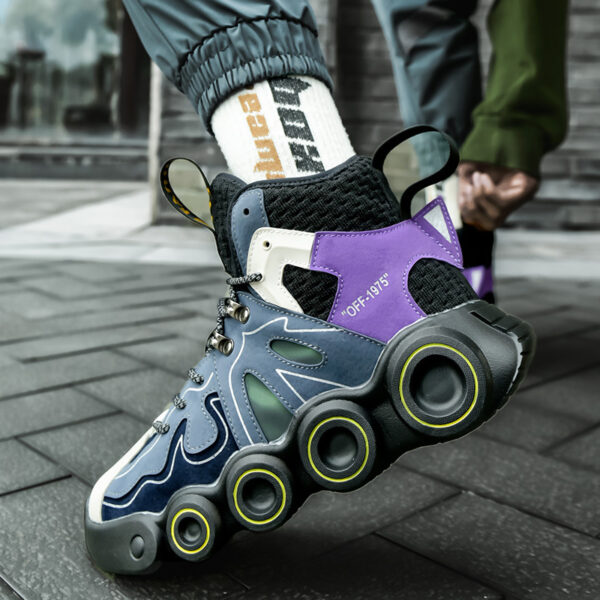Fashion High-top Sneakers New Catwalk Shoes Men Men's Shoes - Image 2