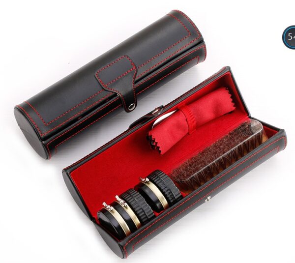 Horse hair brush soft fur shoe polish black mane brush shoes shoes cleaning shoes set shoe polish tools - Image 7