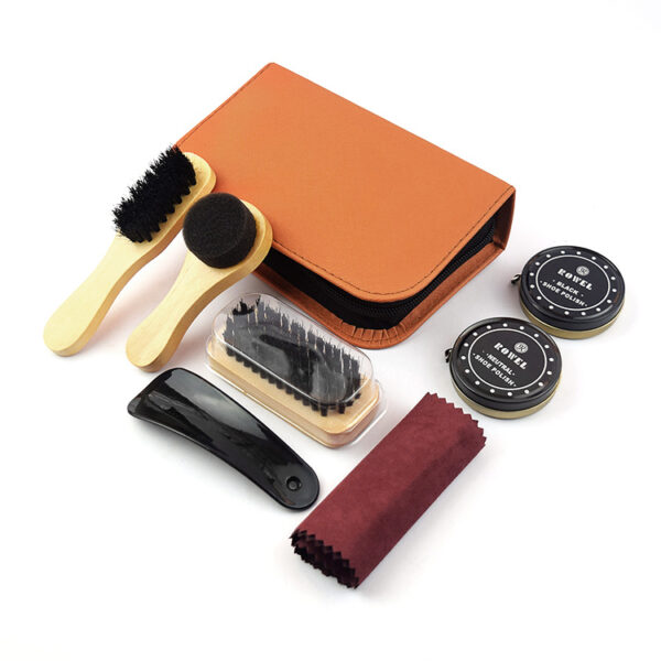 Shoe Polish Bag Leather Shoe Care Set Of 8 - Image 2