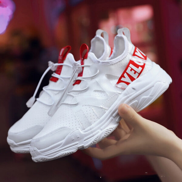 Mesh Sneakers Women Spring And Summer Korean Style White Shoes - Image 2