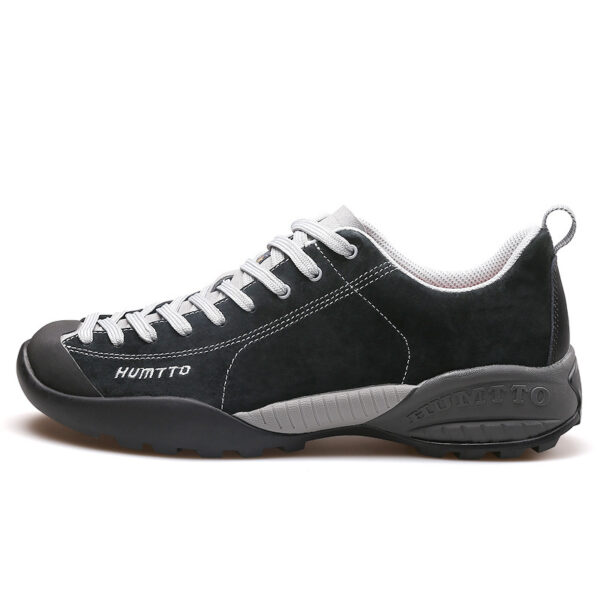 Walking Shoes Men Leather Sneakers Outdoor Sports Climbing Camping Non-slip Wearable Trekking Shoes - Image 2