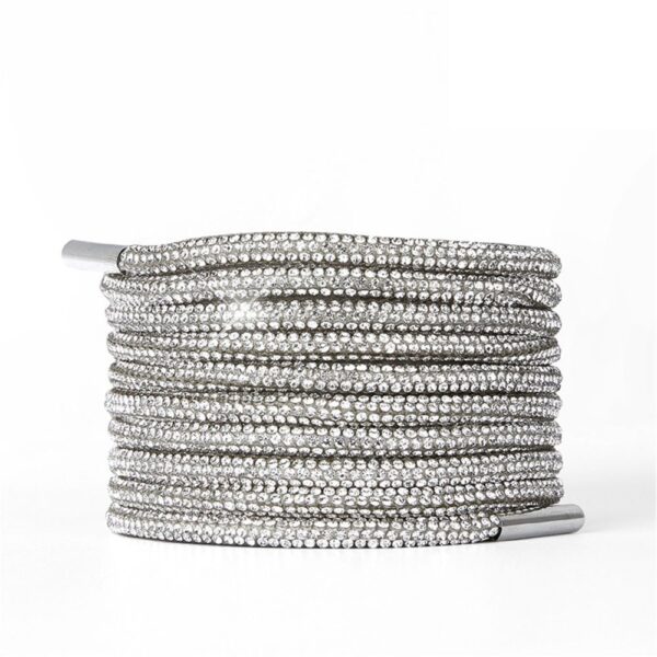 1PC Rhinestone Shoelaces Casual Sneaker Round Shoe Laces - Image 9