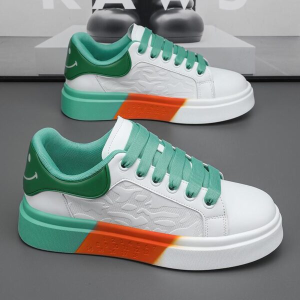 Trendy Platform White Shoes Casual Sports Men - Image 2