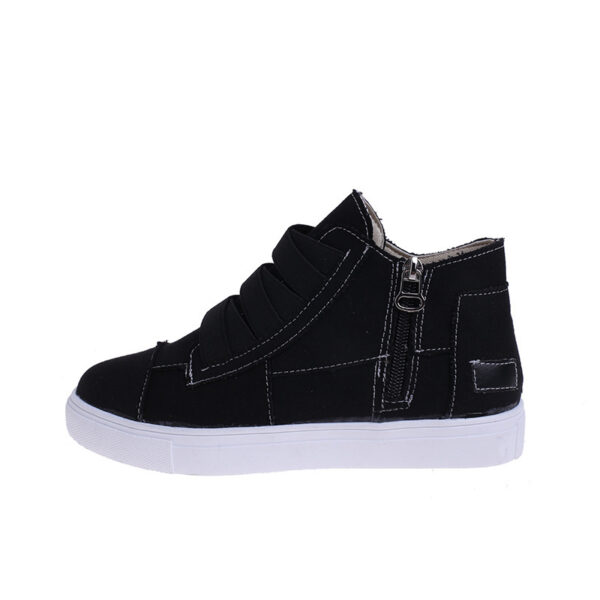 Canvas Flat Shoes Women Side Zipper Walking Sneakers - Image 6