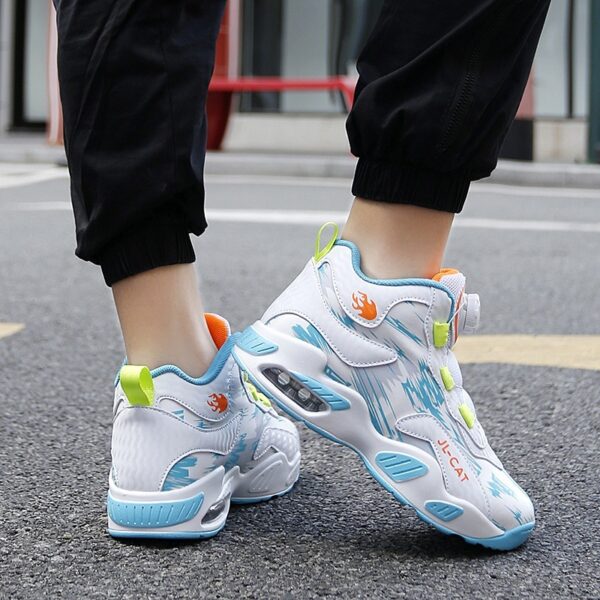 Cushion Basketball Rotating Button Running Shoes - Image 7