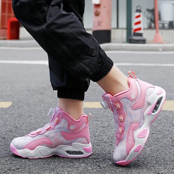 Cushion Basketball Rotating Button Running Shoes - Image 3