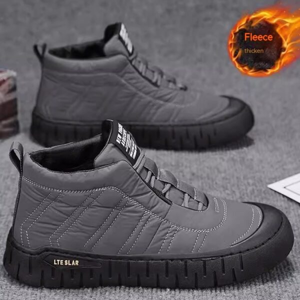 Winter High-top Cotton Shoes Men's Outdoor Cold-resistant Waterproof Non-slip Snow Boots - Image 3