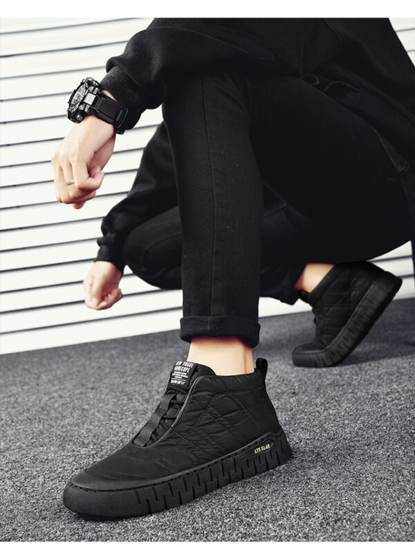 Winter High-top Cotton Shoes Men's Outdoor Cold-resistant Waterproof Non-slip Snow Boots - Image 7