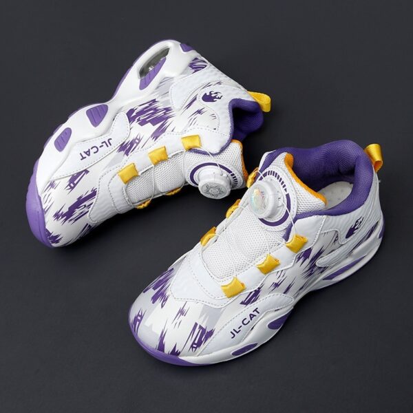 Cushion Basketball Rotating Button Running Shoes - Image 4