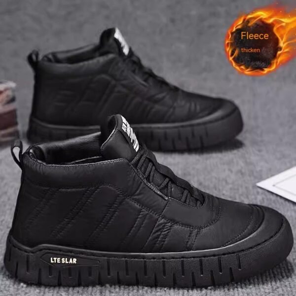 Winter High-top Cotton Shoes Men's Outdoor Cold-resistant Waterproof Non-slip Snow Boots - Image 5