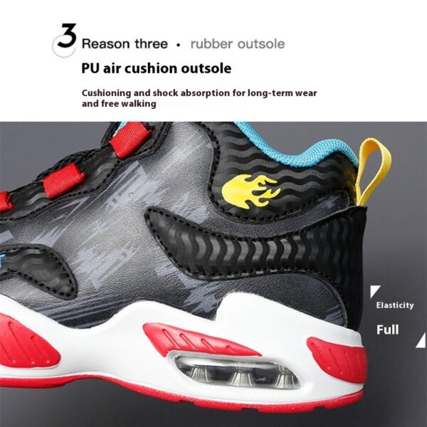Cushion Basketball Rotating Button Running Shoes - Image 6